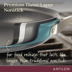 Anolon Achieve Hard Anodized Nonstick Cookware Pots and Pans Set, 9 Piece - Teal