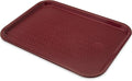 Carlisle FoodService Products Fast Food Cafeteria Tray 12" x 16", Durable Polypropylene Food Tray with Slip-Resistant Surface, Stackable for Cafes and Schools, BPA-Free, Burgundy (Pack of 24)