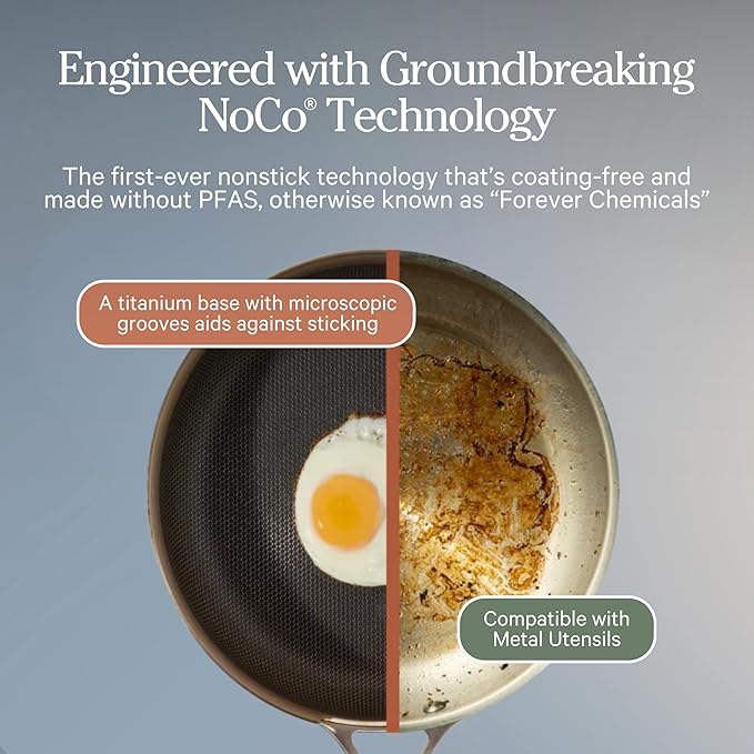 Our Place Large Titanium Always Pan Pro | 12.5" PFAS-Free Nonstick Frying Pan with Spatula | Chef-Grade Tri-Ply Stainless Steel & Aluminum Build | Induction & Oven-Safe up to 1000°F | Chrome