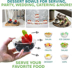 Clear Mini Plastic Bowls - (Bulk Case Pack of 1000) 6 Oz Disposable Premium Hard Plastic Dessert Bowls for Serving, Weddings, Catering, Parties, Ice Cream, Salsa, Home or Event Party Supplies