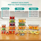 AISOON 40 Pcs 85oz Large Food Storage Containers with Lids (20 containers & 20 lids), Stackable Airtight Leakproof BPA-Free Reusable Meal Prep Containers, Freezer Microwave Dishwasher Safe