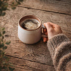 Ava Nord Ceramic Coffee Mugs Set of 4 | 12 oz Stoneware Coffee Cups | Lead-Free, Non-Toxic | Microwave and Dishwasher Safe | Comfortable Handle | Modern Nordic Design for Tea and Latte | Rose Sand