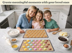 Macaron Silicone Baking Mats Set of 2, Half Sheet Nonstick Reusable Baking Sheet Liners for Macarons, Cookies and Pastry, Gray