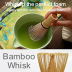 Matcha Whisk Set - With Bamboo Whisk and Tea Spoon (Chasen) & Traditional Scoop – Traditional Japanese Matcha Making Kit for Green Tea Ceremony, Handcrafted 100% Natural Bamboo Tools