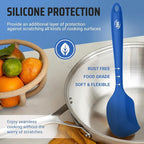 Kaluns Silicone Kitchen Utensils Set 24 Pcs Cooking Utensils Set - Can Opener, Masher, Turner, Spatula 446°F Heat Resistant Non-Stick - Premium Silicone and Stainless Steel Utensil Set