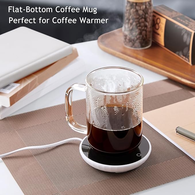 Glass Coffee Mugs, 20 oz Ice Coffee Cups Set of 6, Large Clear Tea Cups, Glass Mugs with Handles for Hot Beverages, Glass Cups for Latte, Cappuccino, and Tea
