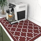 WISELIFE Dish Drying Mat Super Absorbent Drying Mat Large Dish Drying Mats for Kitchen Counter Easy Clean Dish Mat Kitchen Drying Mat16"x 24" Stylish Red