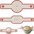 HOTEC Silicone Bread Sling for Dutch Oven - 2 Pack Non-Stick Baking Mat with Long Handle Easy to Transfer Sourdough Bread, Reusable Heat Resistant to 500°F/260°C Dutch Oven Liners Baking Supplies