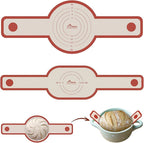 HOTEC Silicone Bread Sling for Dutch Oven - 2 Pack Non-Stick Baking Mat with Long Handle Easy to Transfer Sourdough Bread, Reusable Heat Resistant to 500°F/260°C Dutch Oven Liners Baking Supplies