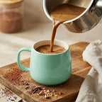 Teocera Coffee Mugs Set of 4-12oz Chip-Resistant Ceramic Cups with Ergonomic Handle | Dishwasher & Microwave Safe Mint Green Mugs | Keeps Beverage Hot, Perfect for Family Kitchen & Holiday Gifts