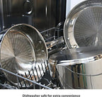 T-fal Performa Stainless Steel Cookware Set 12 Piece Induction Oven Broiler Safe 500F Pots and Pans, Dishwasher Safe Silver