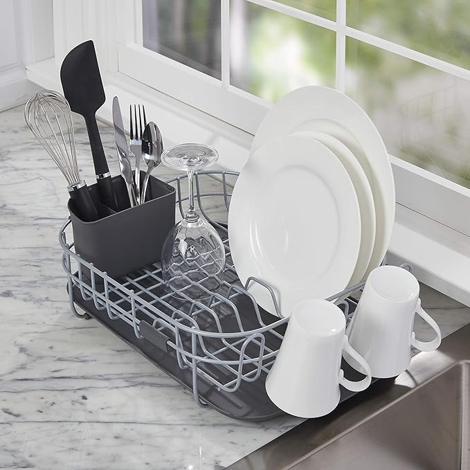 KitchenAid Low Profile Carbon Steel Dishrack, one size, Charcoal