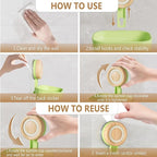 Double Layer Soap Dish for Shower 2 Pack, Wall Mounted Bar Soap Holder Suction Cup 2 Layer Self Draining Soap Case Sponge Holder for Shower Bathroom, Tub and Kitchen Sink, Green
