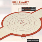 Silicone Bread Sling, 2Pcs Silicone Baking Sling with Longer Handles, Non-Stick & Easy Clean Dutch Oven Baking Mat to Transfer SourDough Easily, Reusable Bread Mat Set