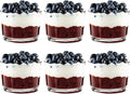 Vikko Stackable Bodega Glasses, 7 Oz Tasting Glasses, Small Glass Bowls, Glass Dessert Cups, Custard Cups, Glass Prep Bowls, Parfait Glasses, Set of 6 Short Glasses - 3.2" x 2.2”