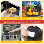 LIYH 16 Pcs Black Wheat Straw Dinnerware Set - Unbreakable Plates and Bowls Sets, Dish Sets for 4, Black Plastic Dinnerware Set Include Wheat Straw Dinner Plates Bowls Cups Kitchen & Camping