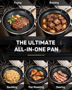 8" Hybrid Nonstick Frying Pan, Stainless Steel Ceramic Nonstick Skillet for Eggs & Omelets, Small Egg Pan, Stay-Cool Handle, Induction Compatible, Oven Safe