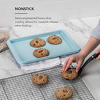 KitchenAid 9x13in Nonstick Aluminized Steel Baking Sheet, Mineral Water