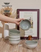 Pokini Cereal Bowl, 22 Oz Soup Bowls Set of 6 for Cereal, Snack, Rice, Salad, Side Dishes, Stoneware Bowls for Kitchen Decor, Ceramic Small Cereal Bowls