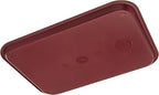 Carlisle FoodService Products Fast Food Cafeteria Tray 12" x 16", Durable Polypropylene Food Tray with Slip-Resistant Surface, Stackable for Cafes and Schools, BPA-Free, Burgundy (Pack of 24)