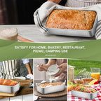 P&P CHEF Loaf Pan Set, 9 x 5 Inch Bread Pans, Stainless Steel Loaf Toast Baking Pans For Bread Meatloaf Lasagna Cake, Healthy & Non Toxic, Oven Safe& Easy Clean, (Silver, 20Pcs)