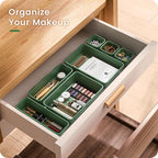 A-LuGei 【𝟰𝟲𝗣𝗖𝗦 & 5 Size】 Tool Box Organizer Tray Divider Set,【Army Green】 Desk Drawer Organizer,Garage Organization and Storage Toolbox Accessories Rolling Tool Chest Cart WorkBench Small Part