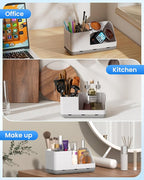 Toothbrush Holders for Bathroom Counter - Detachable Bathroom Organizer and Storage Electric Toothbrush and Toothpaste Holder, Bathroom Decor Accessories for Countertop, Shower, Sink
