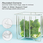 Kitchen Sink Strainer with Sink Basket Holder and 200 Strainer Net Bags,Food Catcher with Drain Filter Mesh Bag,Meshmate Waste Rack Trash Catcher for Leftovers.