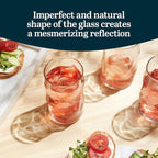 Libbey Lava Tumbler Drinking Glasses, All Purpose, Molten Groove Glasses Set of 8, Tactile, Tall Drinking Glasses for Water, Cocktails