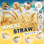 Wheat Straw Bowls Set of 6, 26 OZ Unbreakable Cereal Bowls, Reusable Plastic Bowls for Camping, Dorm, RV, Picnic, Lightweight Salad Soup Bowls, Microwave & Dishwasher Safe, Beige
