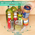 3 Pack 9.5" Lazy Susan Organizer, Pantry Organizers and Storage, Lazy Susan Turntable for Cabinet, Refrigerator, Closet, Countertop, Non-Skid Fridge Organizer