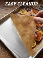 SMARTAKE 400 Pcs Parchment Paper Baking Sheets, 9x13 Inches Non-Stick Precut Baking Parchment, for Baking Grilling Air Fryer Steaming Bread Cup Cake Cookie and More (Unbleached)