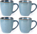GBHOME Ceramic Coffee Mugs Set of 4, 12oz Stoneware Coffee Mugs Set For Dad Mom Women MEN, Light Weight Ceramic Coffee Cups for Latte/Tea/Beer/Hot Cocoa, Dishwasher & Microwave Safe
