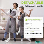 Electric Scrubber Brush, IPX7 Electric Scrubber for Shower, Electric Cleaning Brush Scrubber with 7 Replaceable Brush Heads & Retractable Handle, 2-Speed Adjustable Spin Cleaning Brush