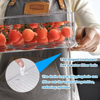 10-Pack Clear Fridge Organizer Bins with Lids, Stackable Refrigerator Storage Containers, BPA-Free with Drain Tray & Anti-Slip Base for Fruits, Veggies, Drinks
