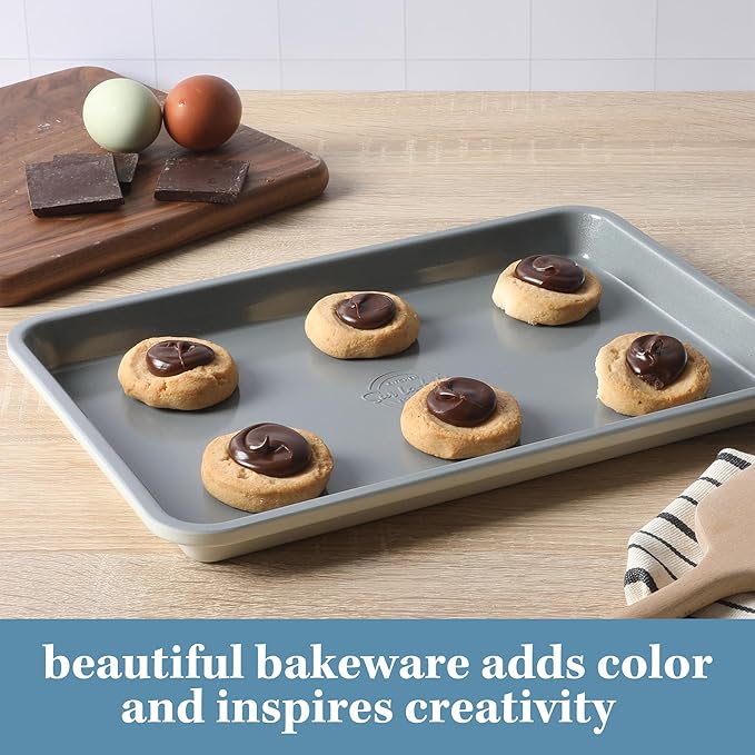 Sur La Table Kitchen Essentials Bake Sale 13 X 9 Inch PFOA, PFAS, PTFE Free Nonstick Cookie/Baking Sheet - Linen White