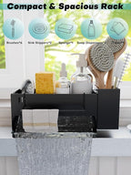 Kitchen Sink Caddy Organizer, Sponge Holder for Kitchen Sink with Upgraded Extra-Wide Drain Board, Efficient Drainage, Stainless Steel with Rust-Resistant Coating