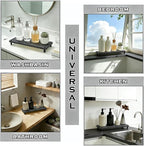 Durable Kitchen Sink Organizer, Instant Dry Sink Caddy for Bathroom Counter, Diatomite Stone Drying Tray, Upgrade Water Absorbing Stone Tray for Sink, Anti-Slip Stone Soap Tray -Dark Gray