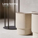 Stackable Coffee Mug Set with Black Stand - 4x8oz Ceramic Mugs with Unique Sprinkled Optics - Powder Coated Metal Rack - Dishwasher-Safe - Microwave & Oven - Scandinavian Minimal Design