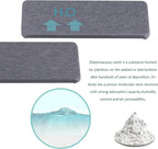 NiuYichee 2 Pcs Water Absorbing Stone Trays, Kitchen/Bathroom Sink Soap Dish, Diatomite Tray Used for Hand Soap & Cosmetic Bottles in The Modern Home, 3.15" W x 8.7" L, Gray