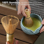 7Pcs Matcha Whisk Set, Matcha Set Whisk and Bowl,Bamboo Scoop, Scoop Rest, Sifter and Tea Towel, Matcha Kit W/Carved Cherry Blossm Pattern for Matcha Lovers (Sakura Blue)