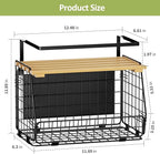 Magnetic Shelf for Fridge: Fruit Potato and Onion Storage Bin - Magnetic Spice Rack for Refrigerator & Kitchen Counter - Pantry Organizers and Storage