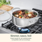 Cuisinart PureClad™ Triple Ply Stainless Steel 4.5 Qt. Dutch Oven w/Cover, PCT3545-24