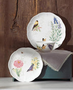 Lenox Dinnerware Set, Butterfly Meadow Flutter 12-Piece Set, Service For 4, Elegant White Porcelain, Dishwasher Safe, Chip Resistant, Plates And Bowls Sets, Home and Kitchen (Assorted, 12 Pieces)