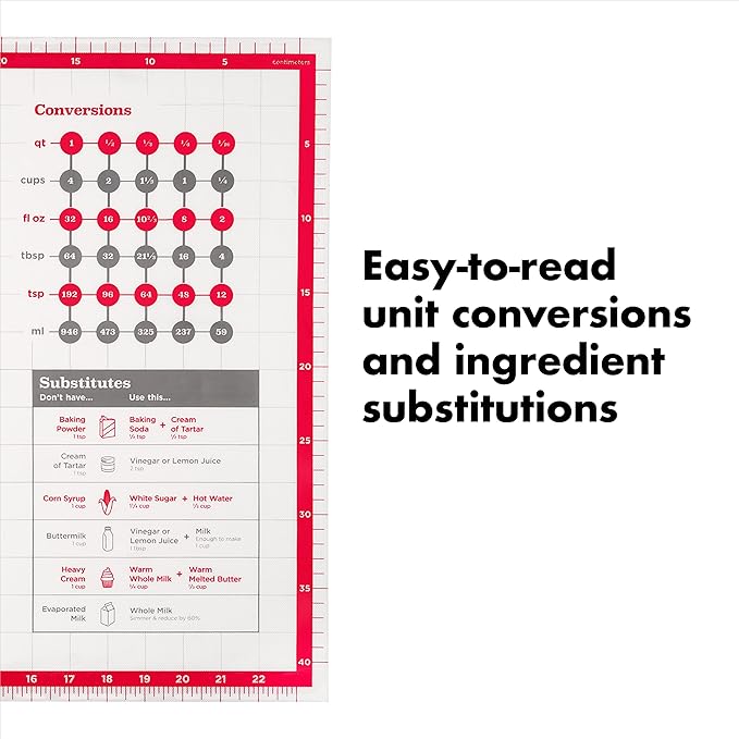 OXO Good Grips Non-Slip Silicone Pastry Mat with Built-In Measurements