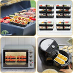 Mini Loaf Pans with Lids and Spoons (100 Pack, Black-gold, 6.8oz) Rectangular Aluminum Foil Baking Pans