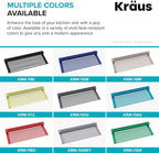 Kraus Multipurpose Workstation Sink Roll-Up Dish Drying Rack, Colander and Trivet in Black, KRM-11BL