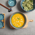 60 oz Large Ceramic Soup Bowl,8.2 Inch Stoneware Serving Bowl for Salad,Pasta,Fruit,Popcorn,Kitchen Bowls Set of 2,Starry Blue