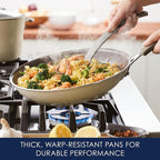 Rachael Ray Cook + Create Nonstick Frying Pan/Skillet, 12.5 Inch - Almond