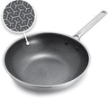 GreenPan Hybrid 11” Nonstick Stainless Steel Wok Pan, APEX Tri-Ply Thermobond PFAS-Free Ceramic Skillet, Induction & All Cooktop Compatible, Oven Temp to 850°F, Dishwasher Safe, Silver